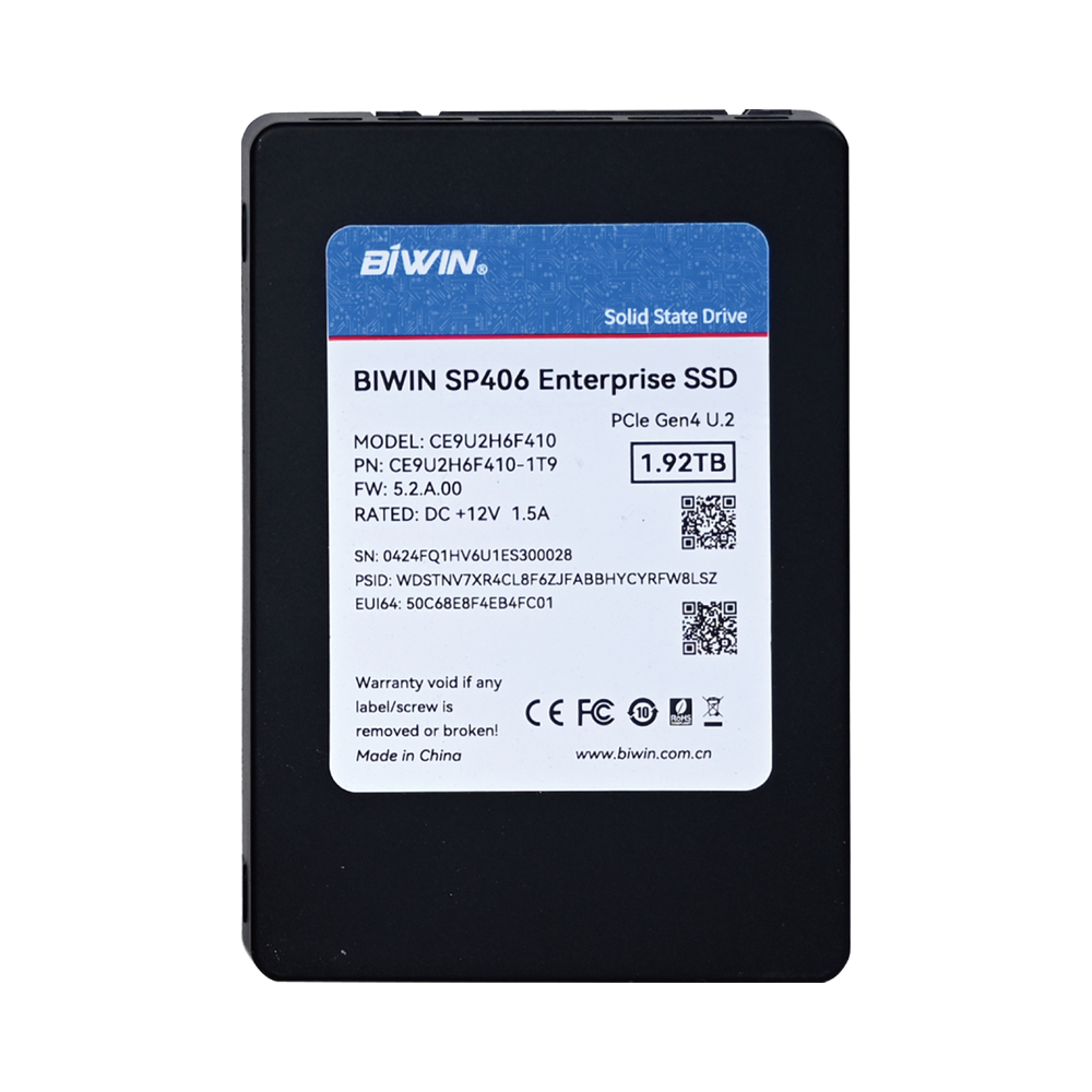 2.5”U.2 PCIe 4.0 SSD（SP406）（图1）